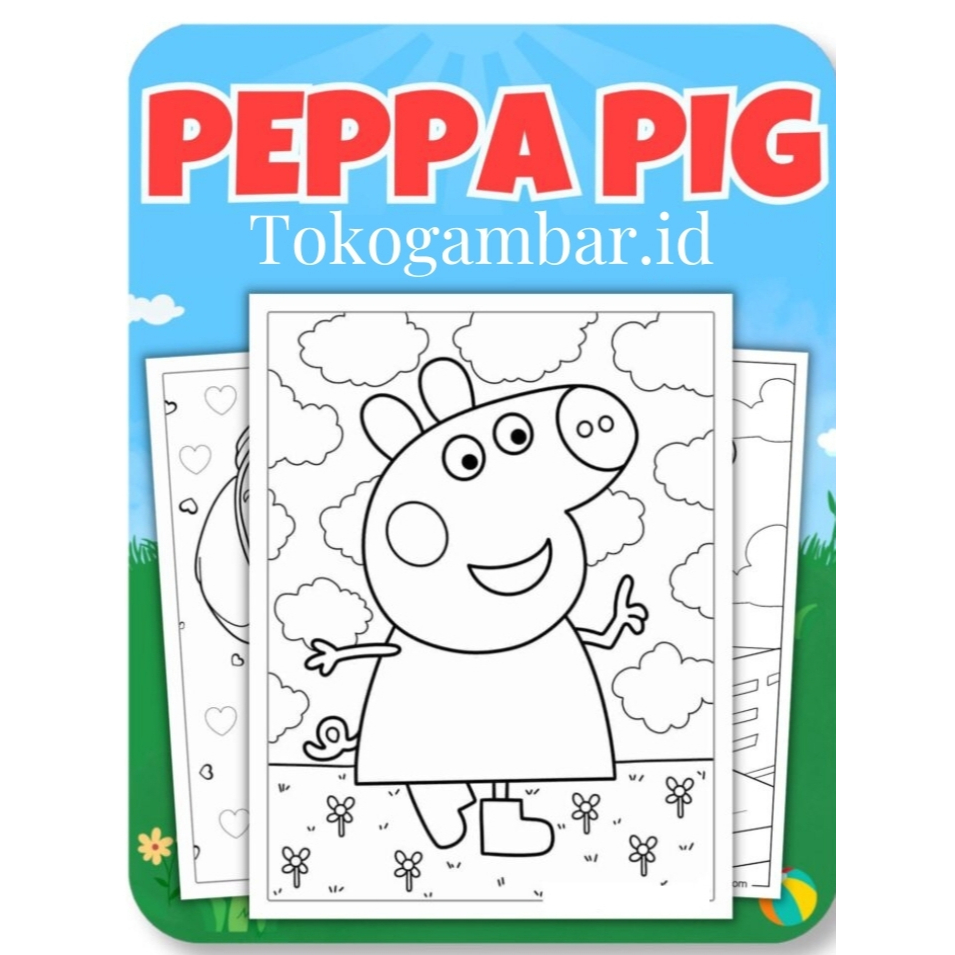 

ID001 Peppa Pig Coloring Pages - Halaman Mewarnai Anak TK SD