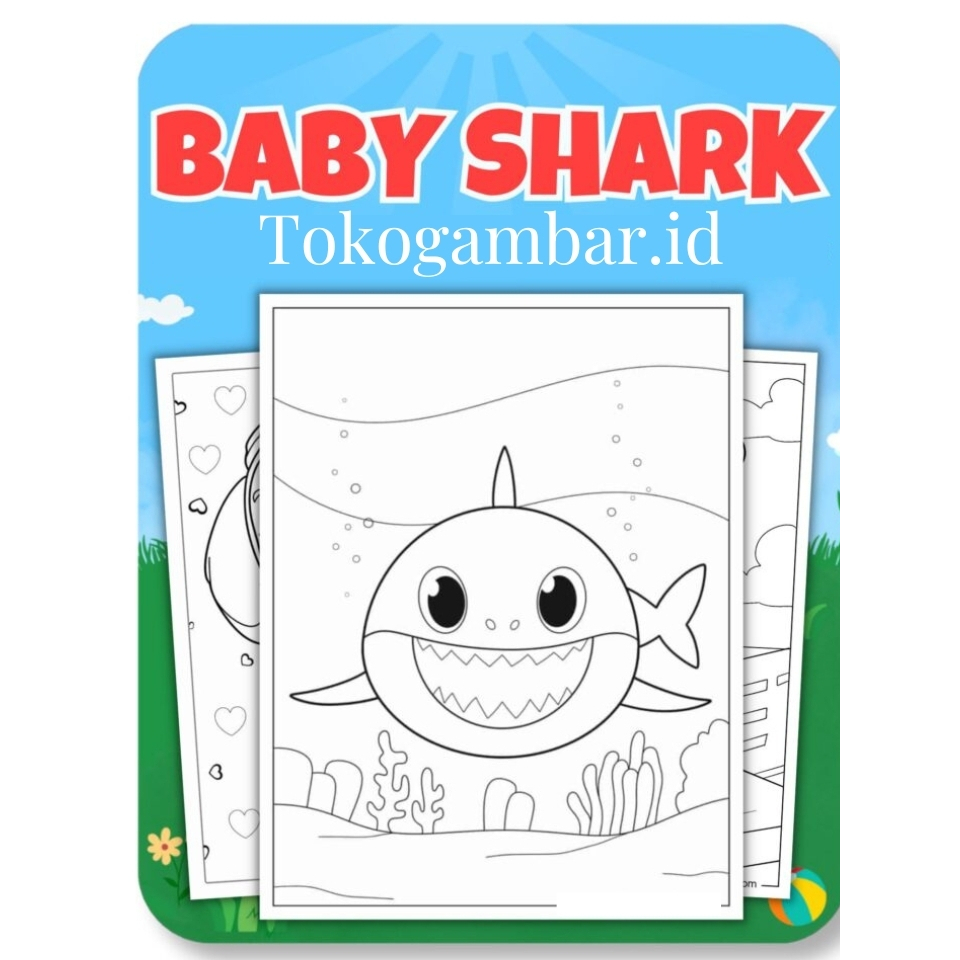 

ID003 Baby Shark Coloring Pages - Halaman Mewarnai Anak TK SD