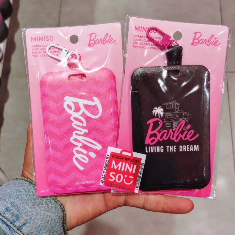 

MINISO Card Holder Keychain BARBIE Collection (Black / Pink)