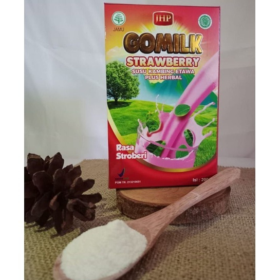 

GOMILK SUSU KAMBING ETAWA PLUS HERBAL RASA STRAWBERRY 200GRAM