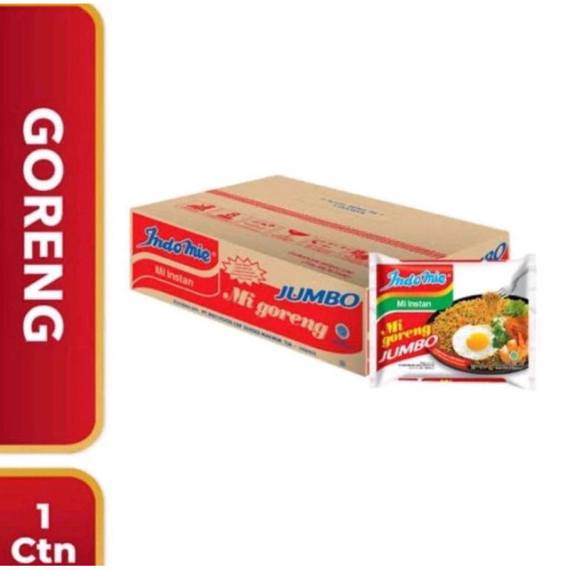 

Indomie goreng jumbo Karton Isi 24 bungkus