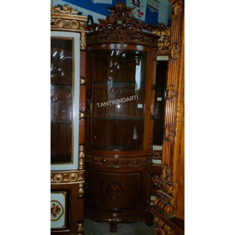 PROMO - LEMARI SUDUT KAYU JATI JEPARA 1 PINTU, PALEMBANG