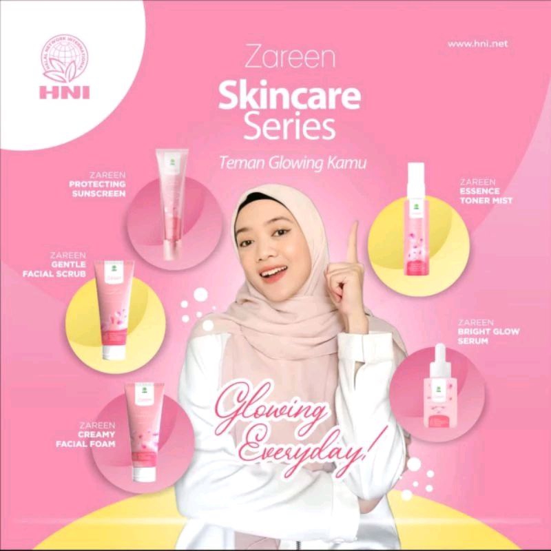 Zareen Skincare Series HNI || Zareen Skincare Paket Wajah Glowing dan Sehat || Sunscreen-Serum- Tone