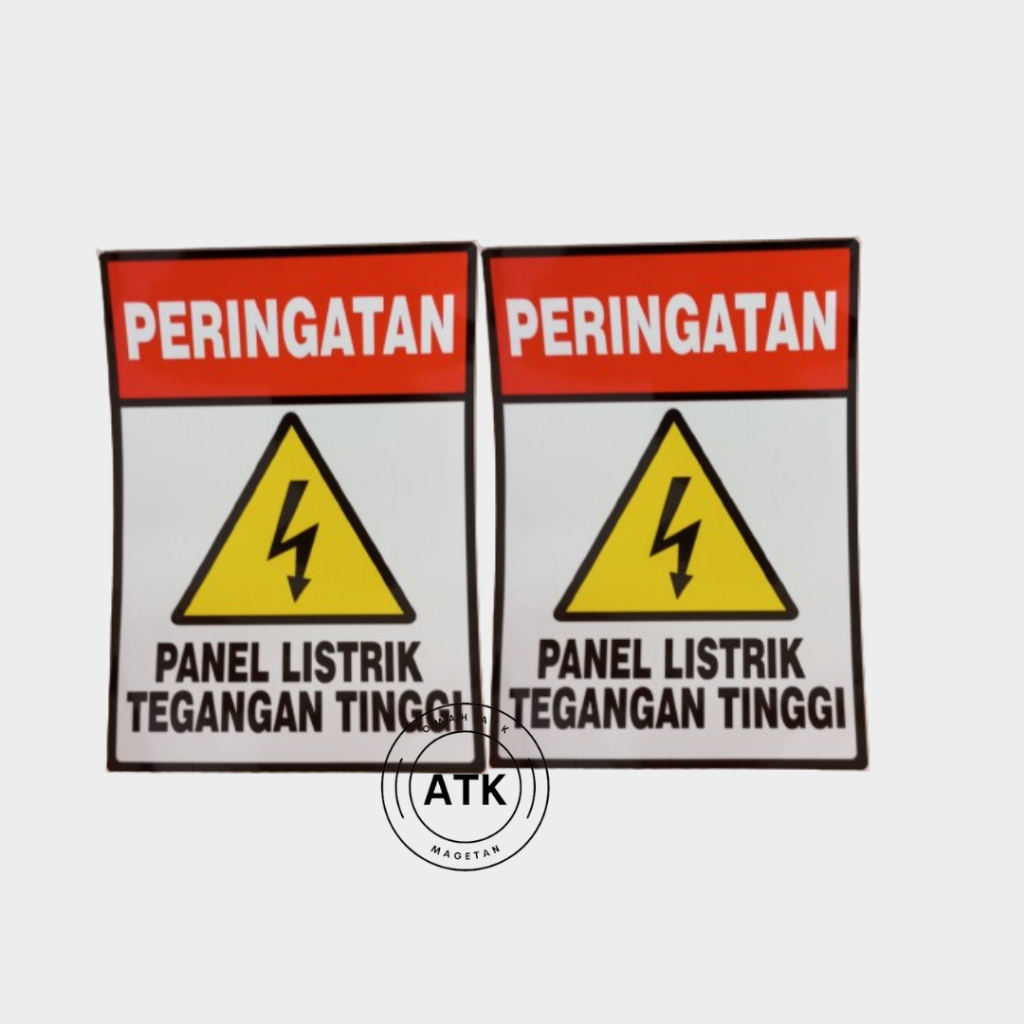 

Stiker Panel Listrik Tegangan Tinggi - Awas Tegangan Tinggi - Stiker Vinyl