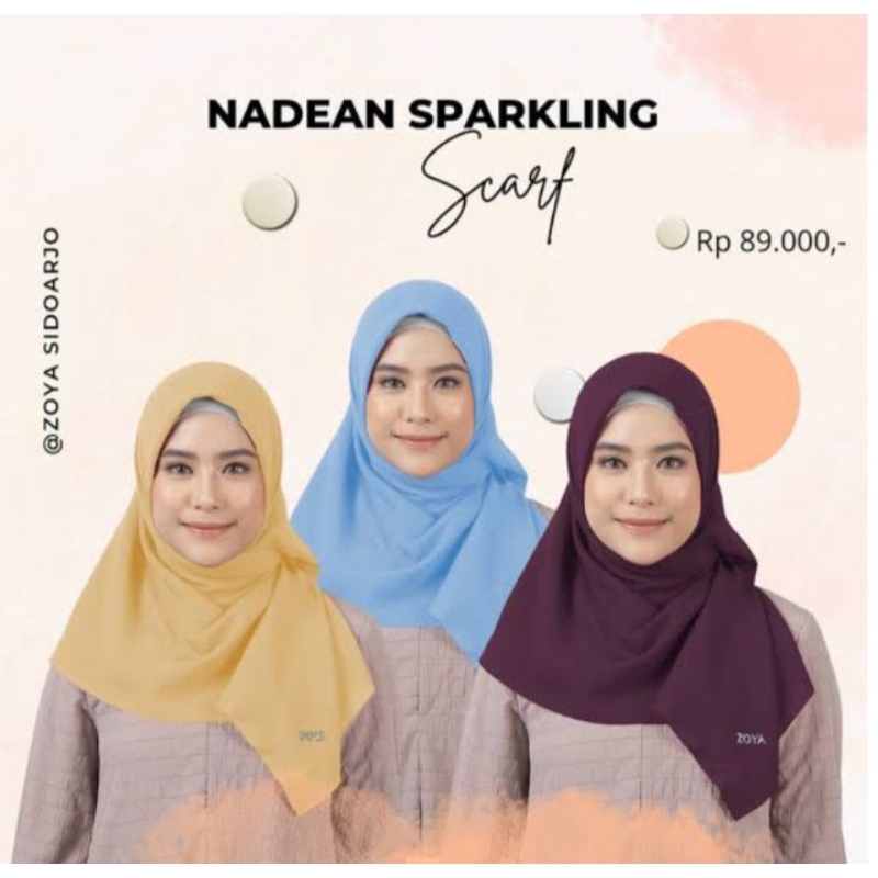ZOYA SCARF HIJAB ZOYA NADEAN SPARKLING SCARF ZOYA POLOS PROMO