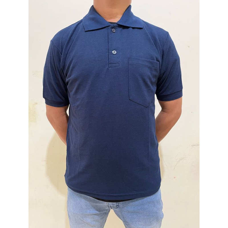 DVSTORE - Kaos Baju Polo Shirt Kerah Pria Polos Cotton Wangki Merah Navy Hitam