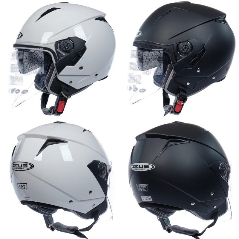 Zeus 205 Helm Half Face Double Visor ZS205 ZS-205