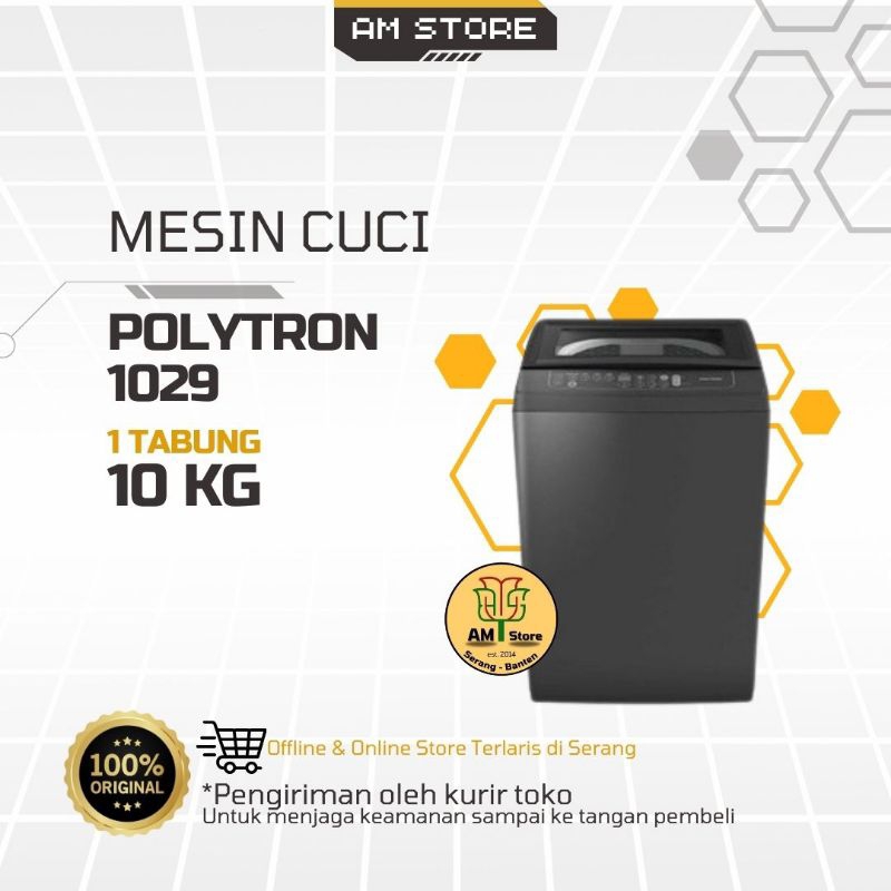 Mesin Cuci Polytron 1029 10kg (1 Tabung)