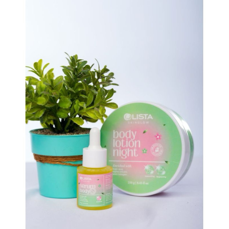 PAKET HEMAT Body Lotion Night Booster + Serum AHA Colista (BPOM)