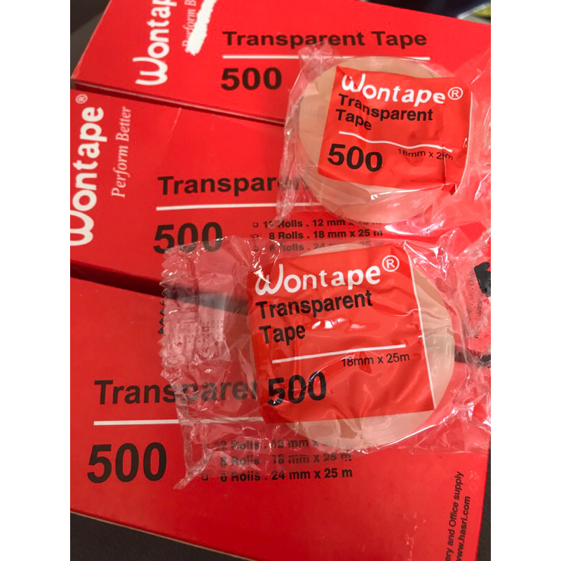 

Wontape Isolasi Kado Kecil Selotip 18mmx25m 1box isi 8roll