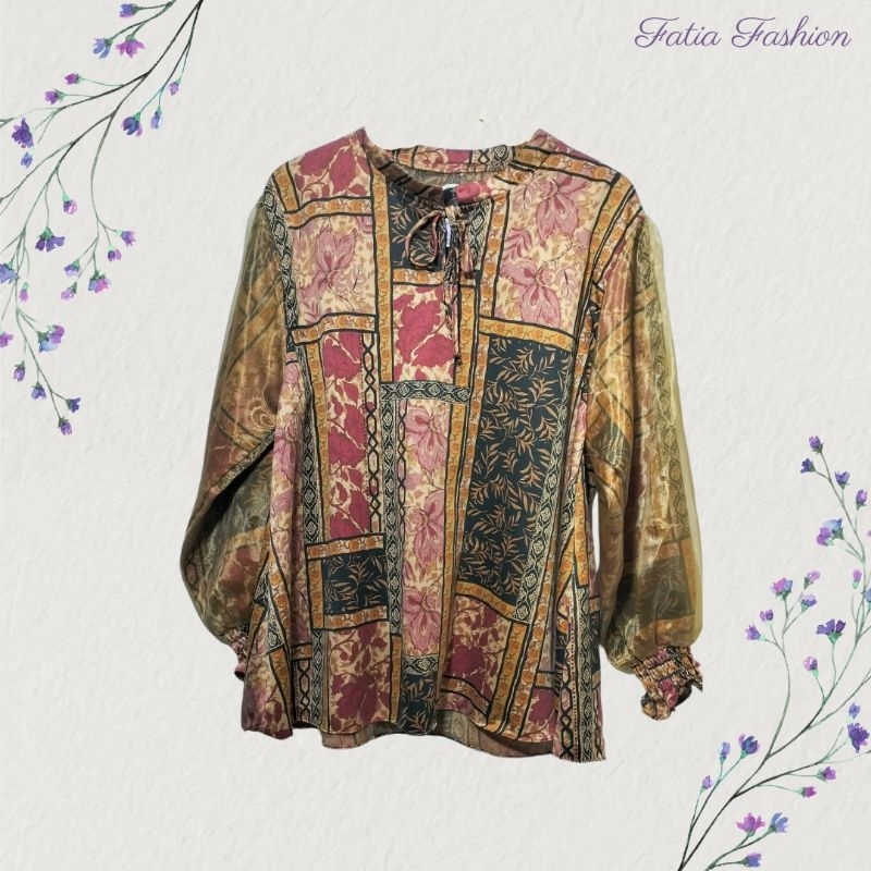 Atasan Motif Batik Cewe Bumi Formal