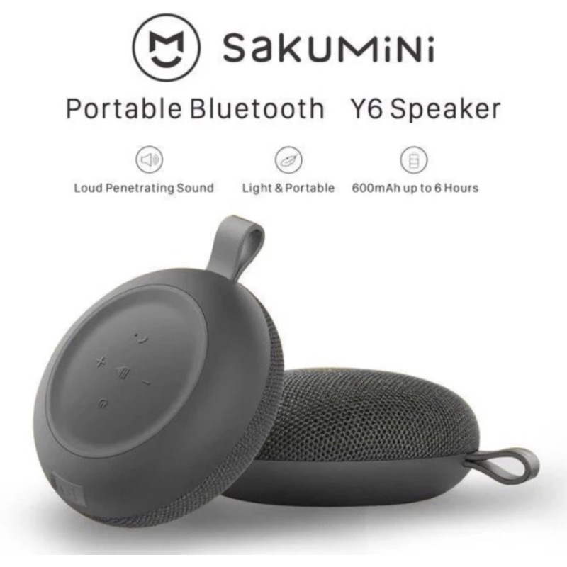 Speaker Portable Bluetooth Sakumini Y6 Round