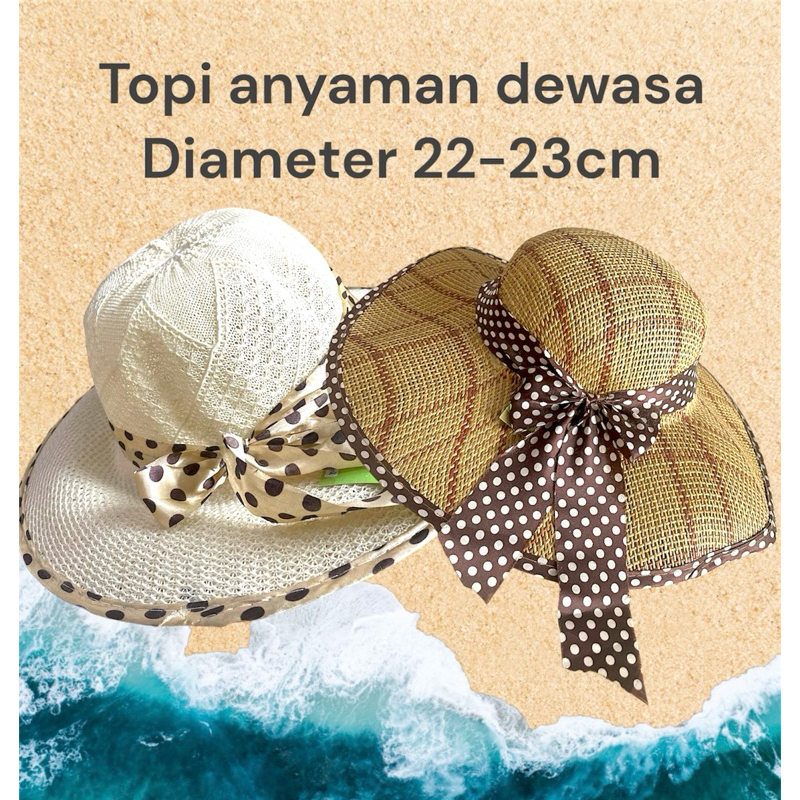 topi anyaman topi pantai topi bulat pantai topi anyaman pantai topi cewek topi dewasa topi pantai de