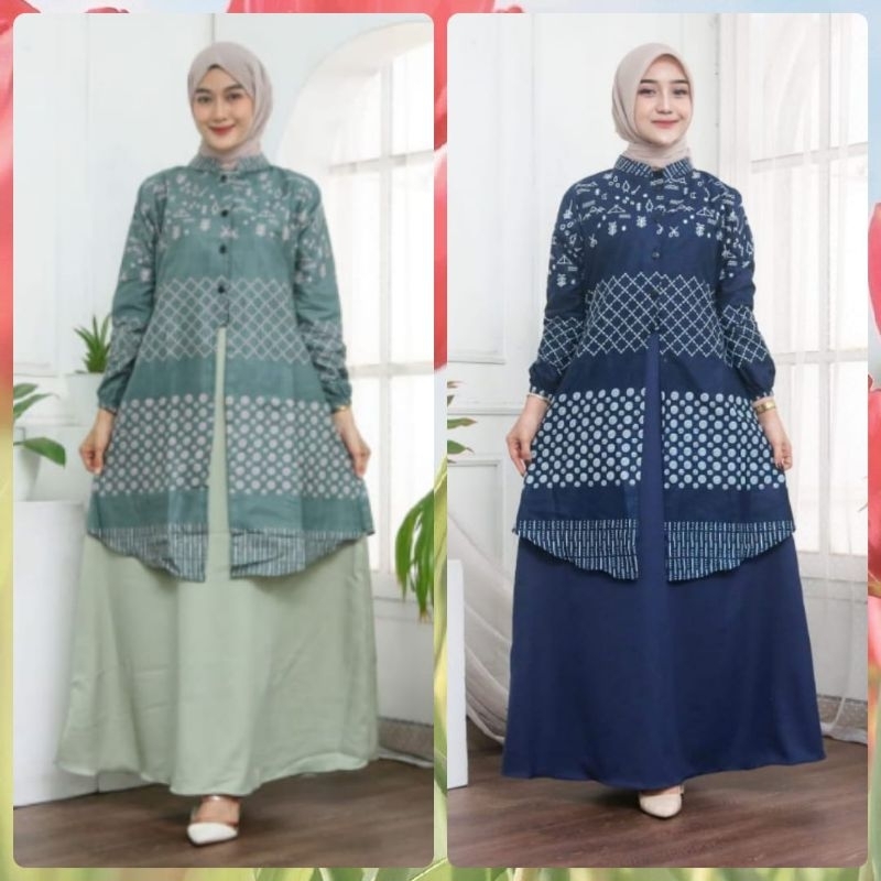 gamis batik terbaru