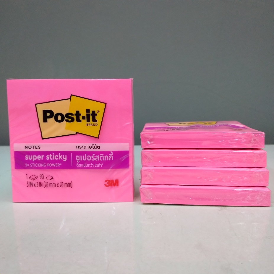 

3M Post It 654 1SSNP Neon Pink Super Sticky Note 3inch x 3inch