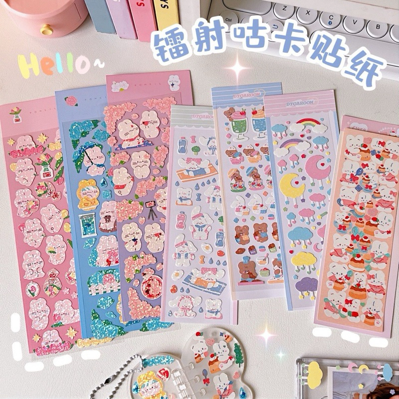 

[KIIRO] DECO STICKER GLITTER MOTIF KARTUN