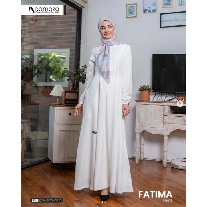 GAMIS ORI DAMOZA FATIMA Broken White | Dress Muslimah