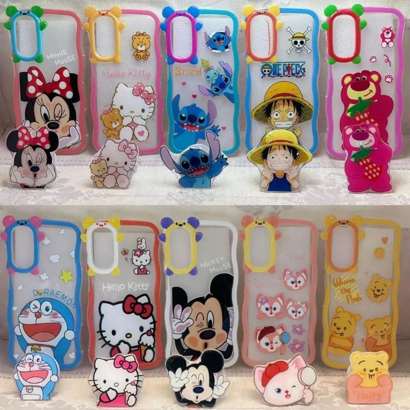 CASE CURLY KARAKTER + POPSOCKET IPHONE 14 PRO MAX 14 PRO 13 13 PRO 13 PRO MAX 12 12 PRO 12 PRO MAX 1