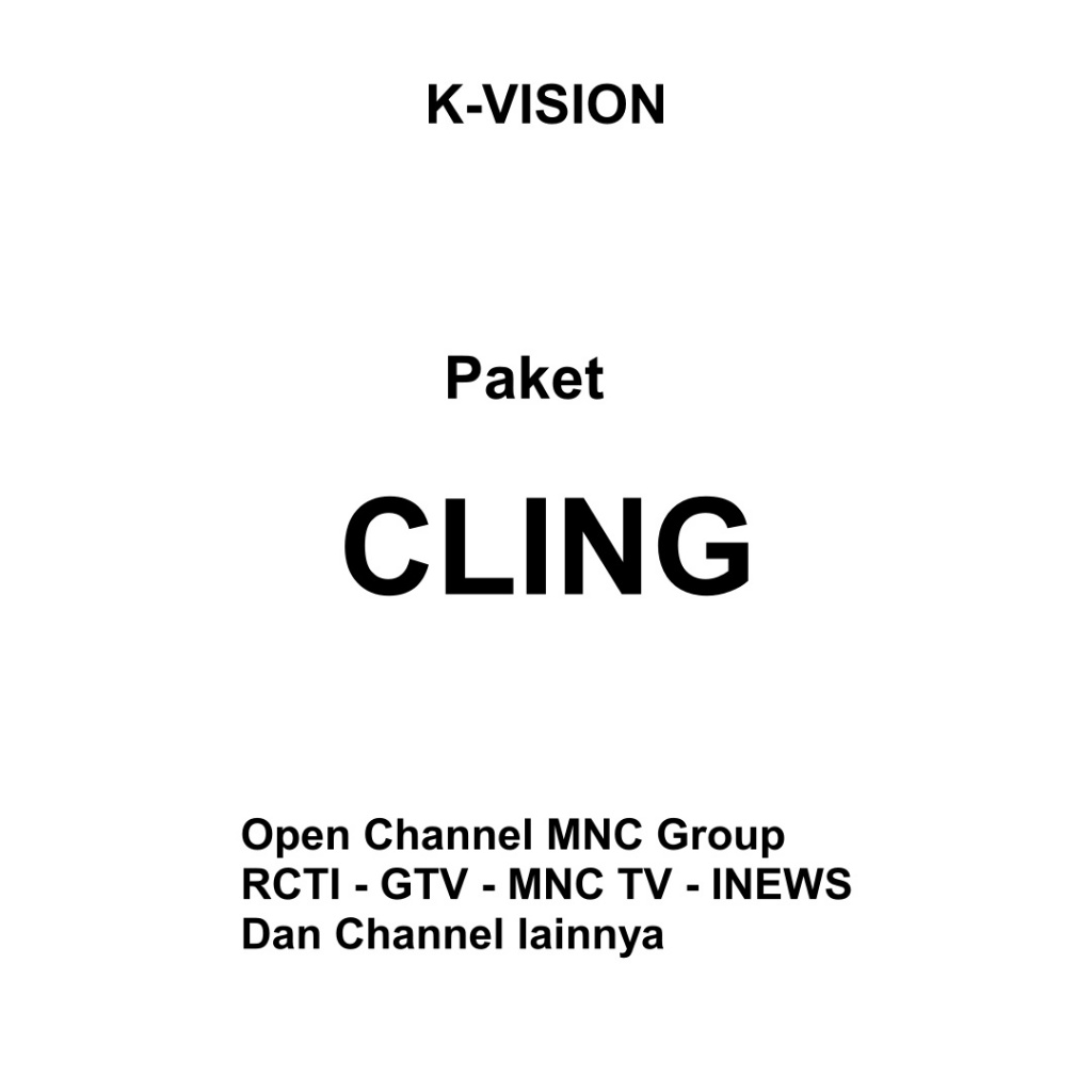 paket k-vision cling aktif 30 hari