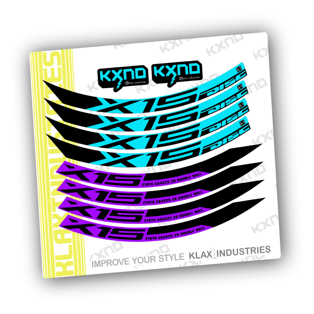 Decal Rims X15 ENTITY Klaten decal bike stiker sepeda