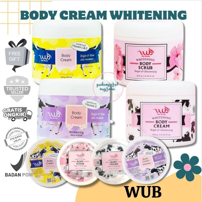 ~GVN~ WUB BODY CREAM WUB BODY SCRUB 100 GRAM 200 GRAM WUB SKIN BEAUTY BODY CREAM BODY BLEACHING WUB