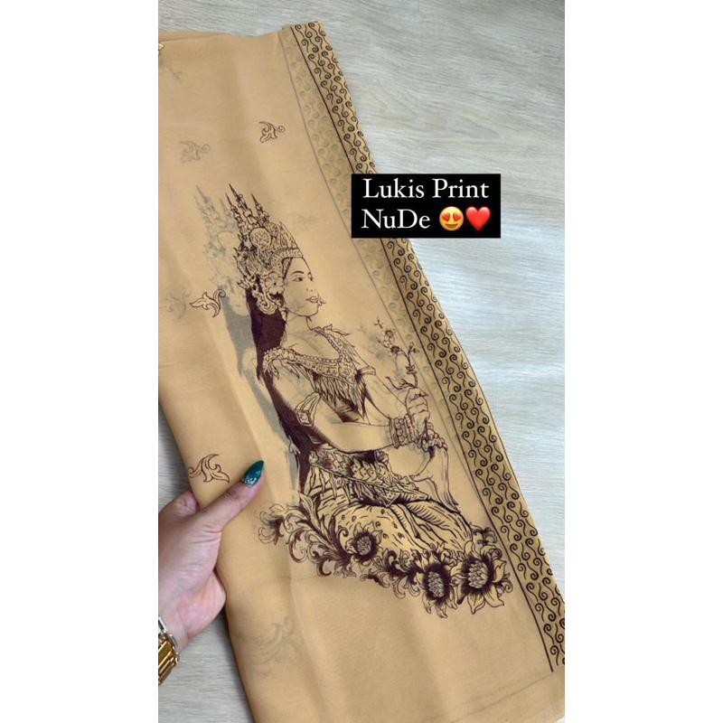 Sutra crepe Lukis print