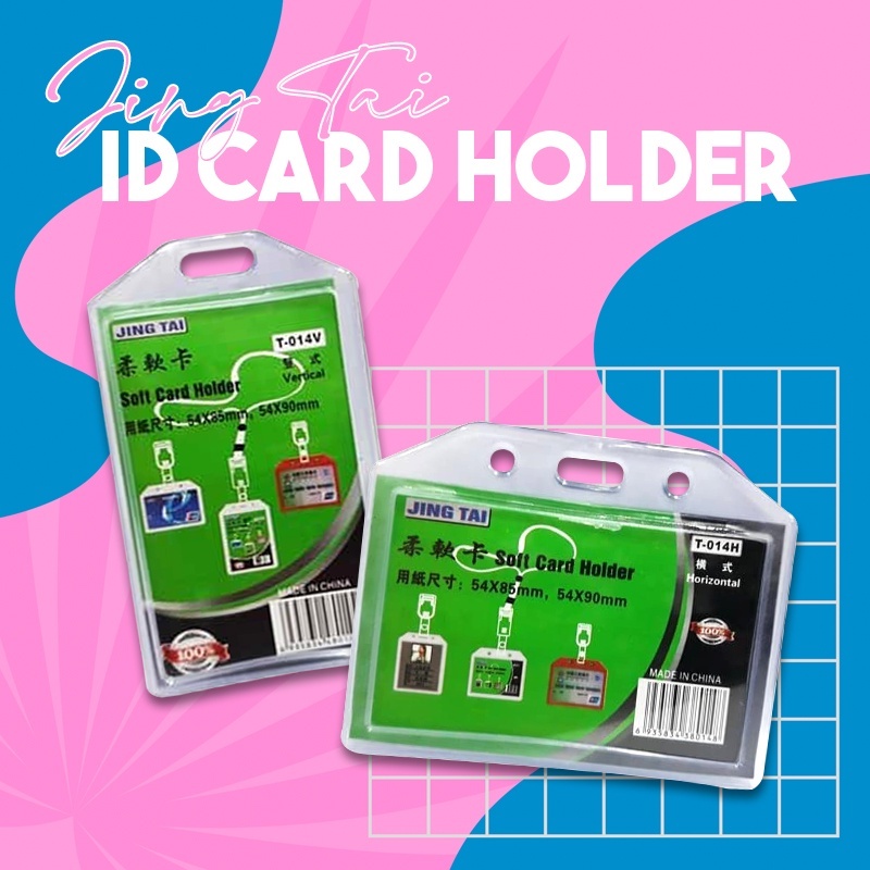 

Card Holder / casing Tempat ID Card Karet Casing ID Jelly Dua Sisi/Pemegang ID/Pelindung ID 54*90Mm Vertikal/Horizontal