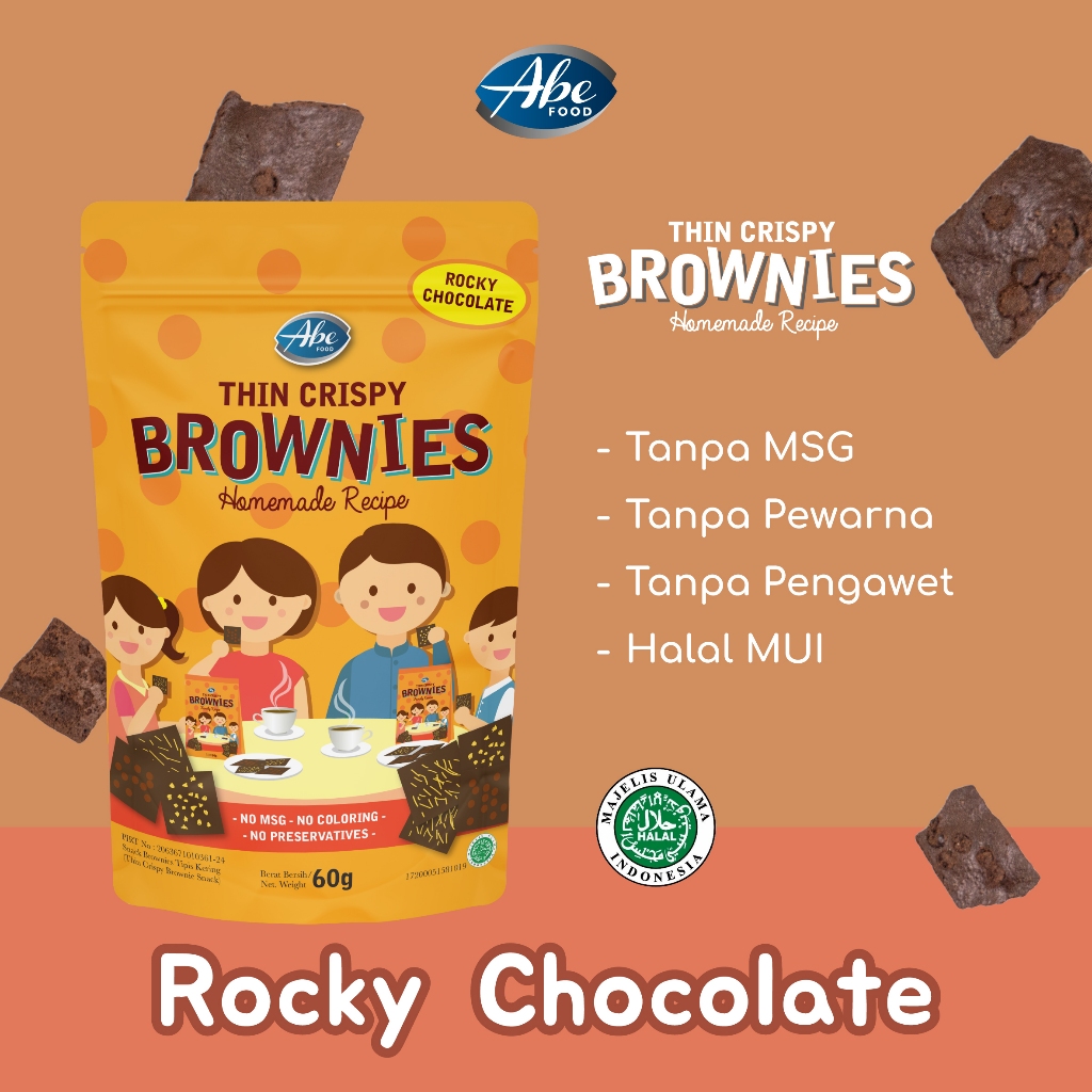 

QH Abe Food Thin Crispy Brownies Bundle 3 pcs All Variant/ Biskuit Anak Sehat/ Snack Anak