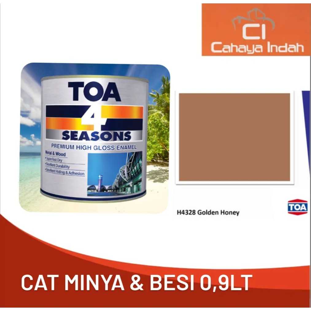 

CAT MINYAK KAYU&BESI TOA 4 SEASON PREMIUM HIGH GLOSS ENAMEL"Golden Honey"H4328