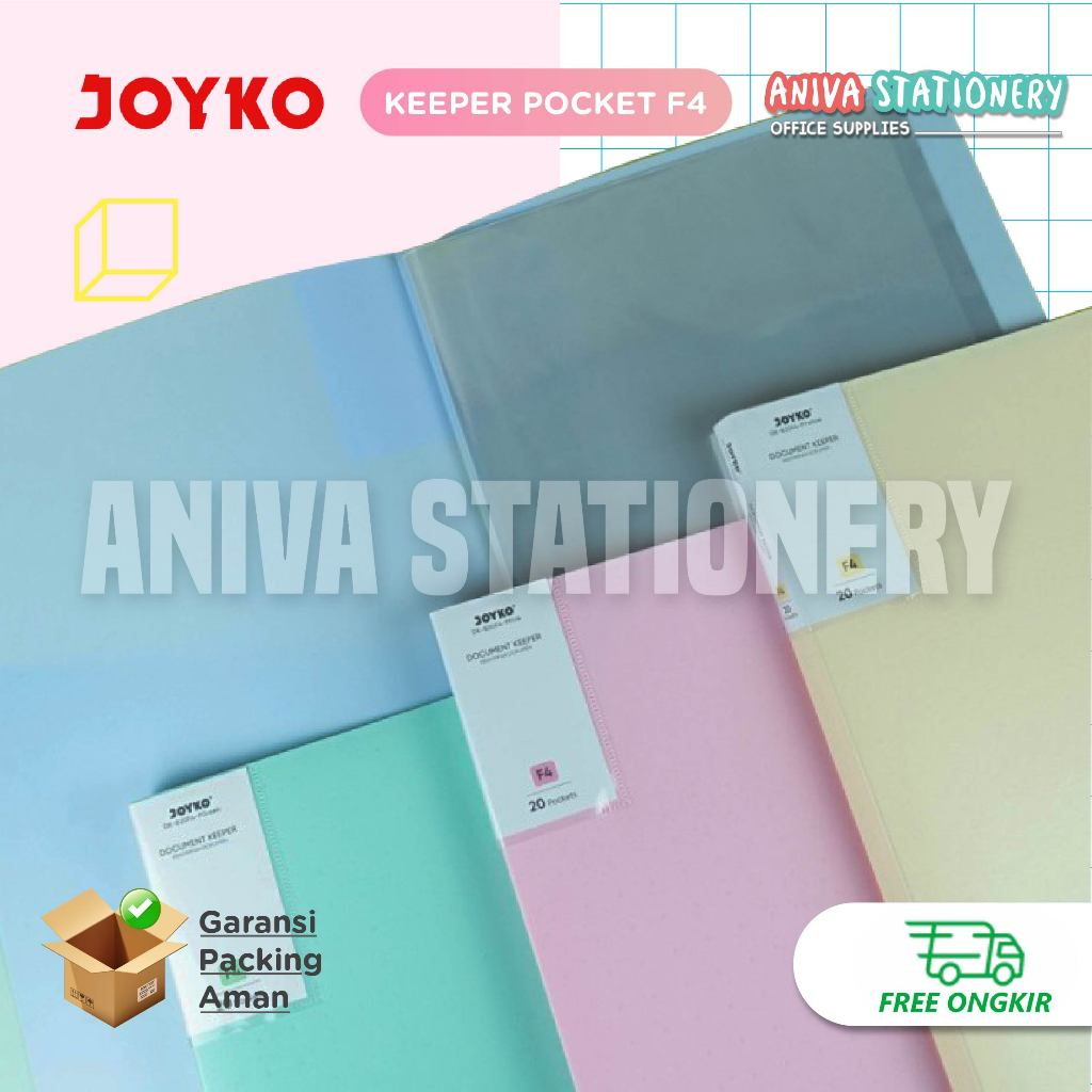 

JOYKO DOCUMENT KEEPER F4 CLEAR HOLDER 20/40/60 POCKET MAP FILE BERKAS SERTIFIKAT