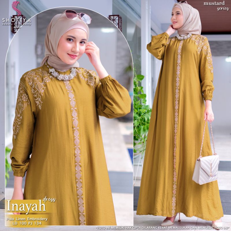 Dress Inayah Gamis terbaru Dress Kekinian 2024