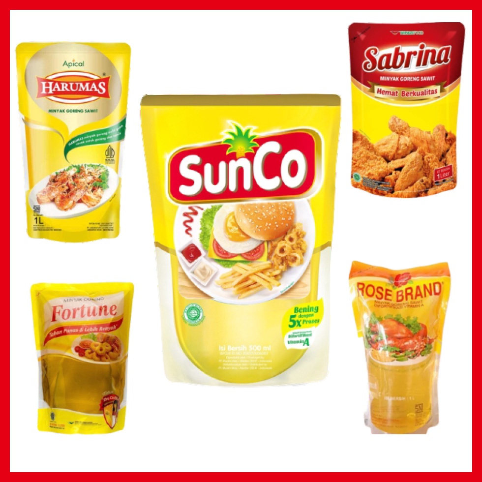 

55 Brand Minyak Goreng Kemasan Pouch 1 Liter Murah Sunco dan 7 merk lainnya Lengkap