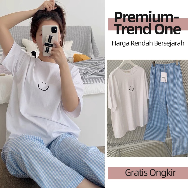 Best Seller Piyama Oversize dewasa Bahan Kaos Lengan Pendek Baju Tidur Wanita pakaian tidur wanita k