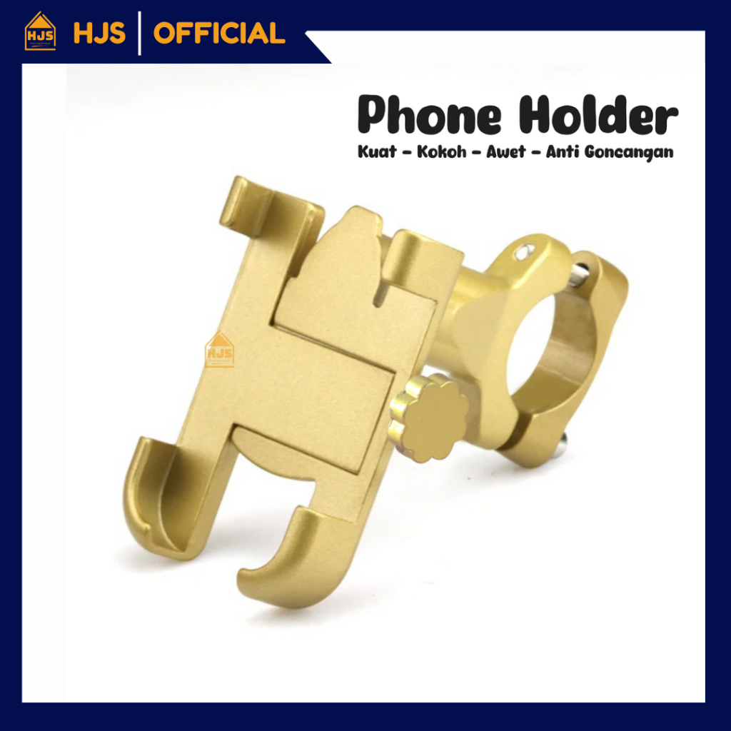 [HJS] Holder hp motor full besi / holder hp motor Stang Spion / Phone Holder HP Motor Full Besi