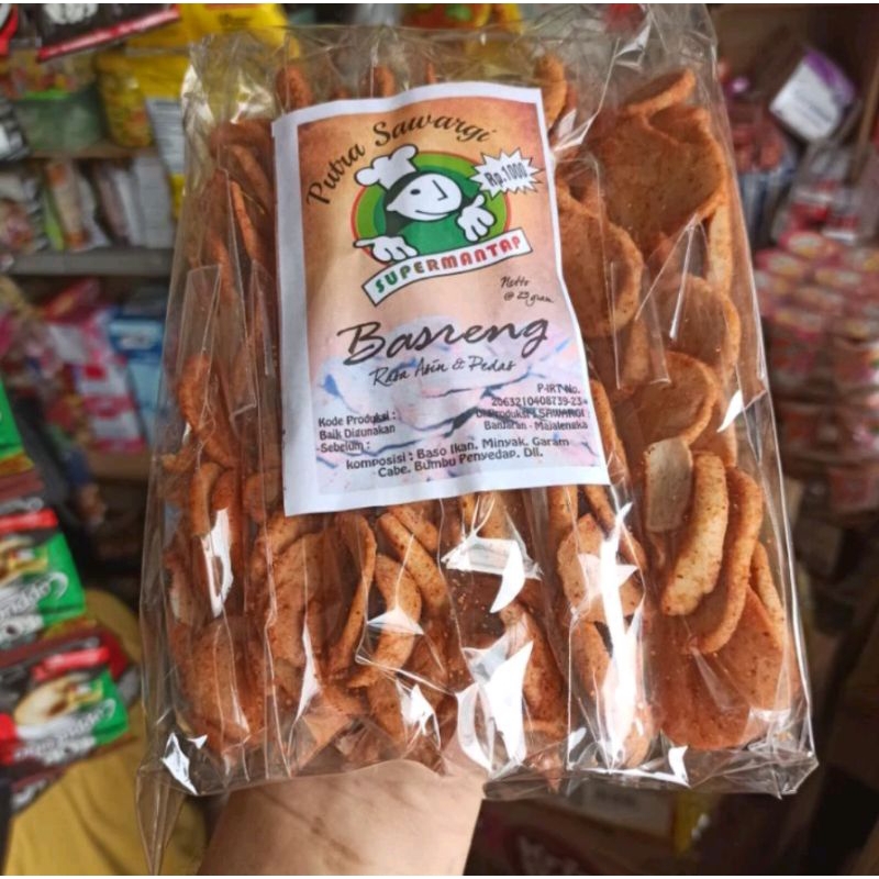 

Basreng Pedas Asin Isi 12Pcs