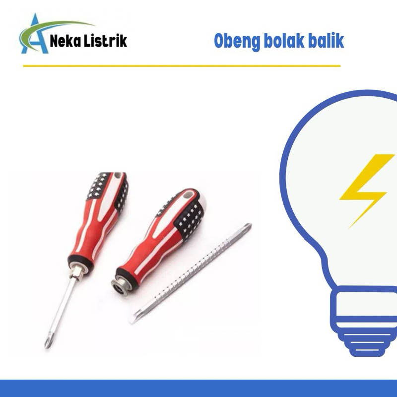 obeng min plus / obeng bolak balik