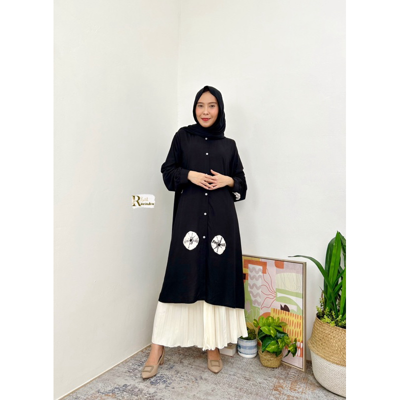 Tunik Rayon Shibori Handmade
