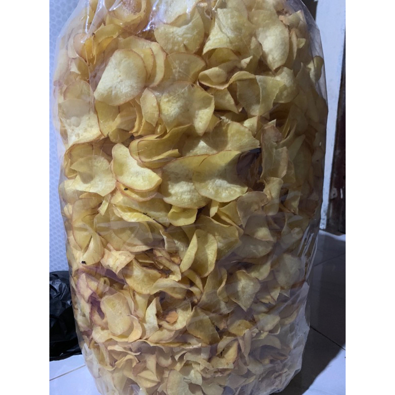

Kripik Singkong Kemasan 1kg Ceriping Kuning Gurih Renyah Enak Pol