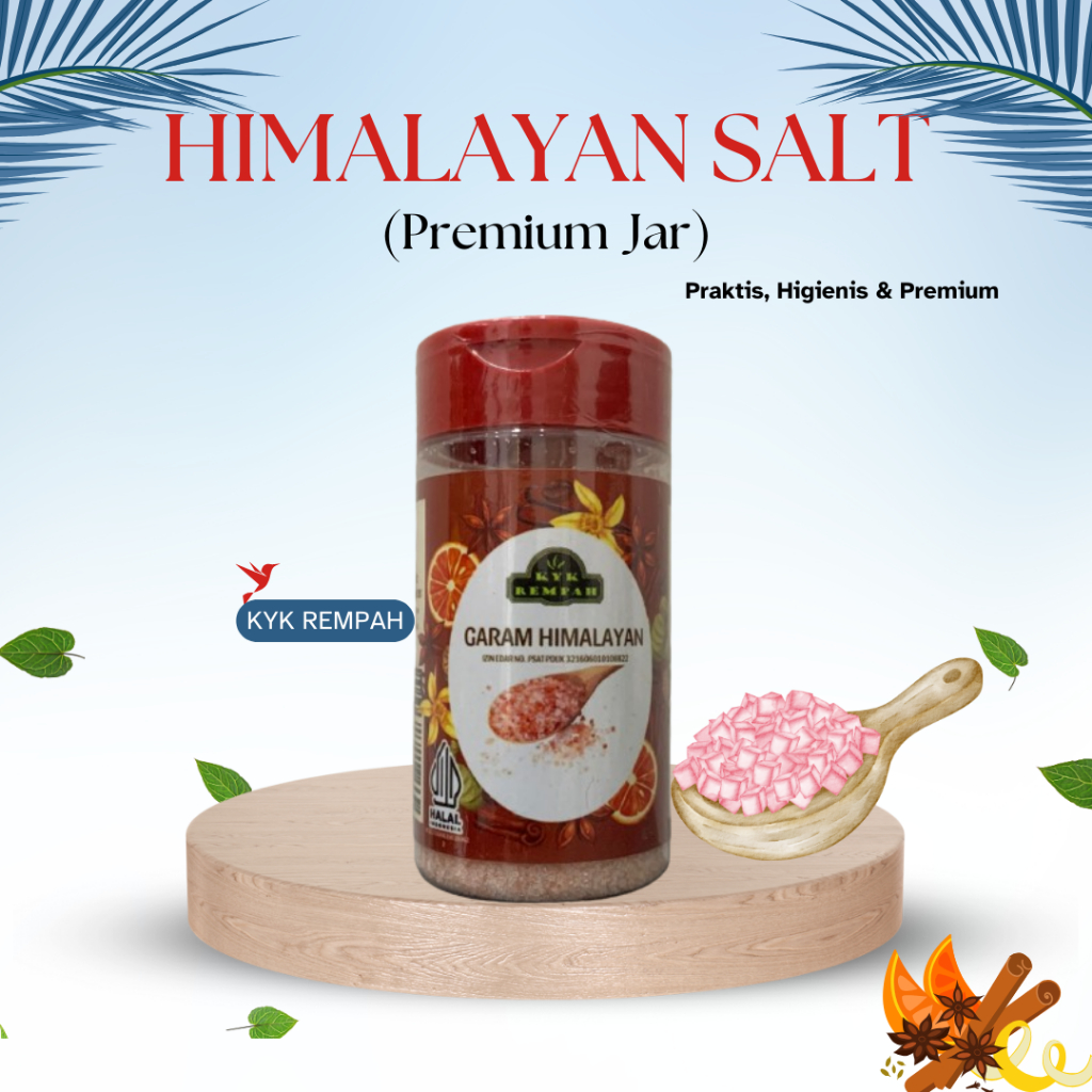 

Garam Himalaya Premium JAR | Himalayan Salt | Bumbu Dapur Praktis | KYK Rempah