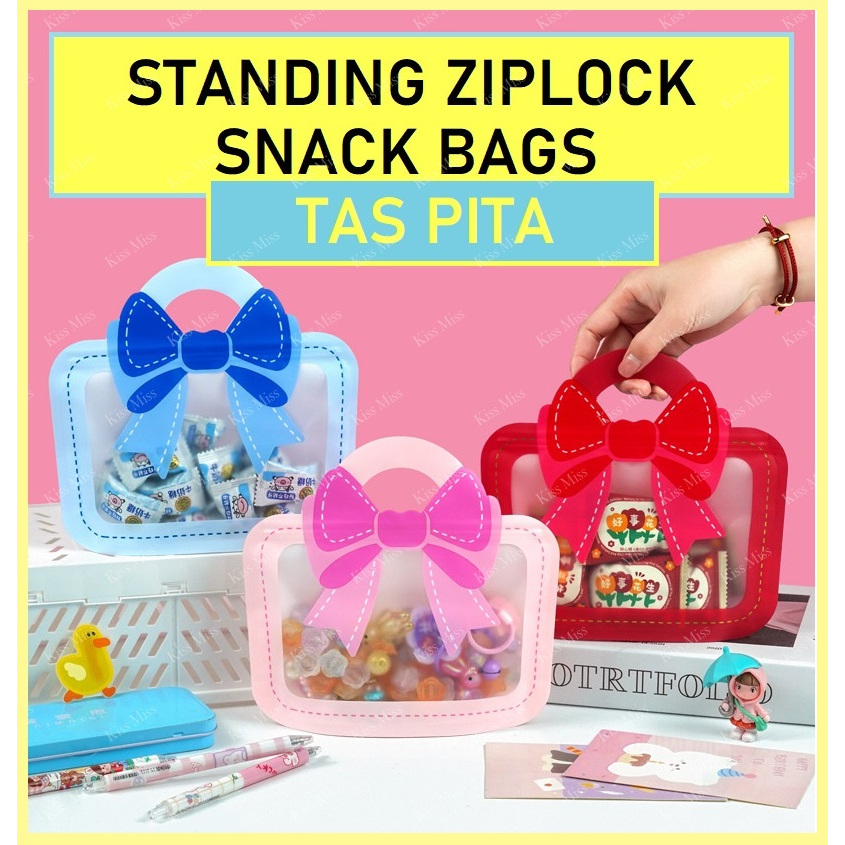 

PITA BAG - STANDING ZIPLOCK SNACK BAGS - ultah - ulang tahun - goodie bag - hampers - plastik klip motif - lucu