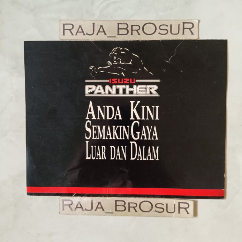 Poster brosur katalog leaflet jadul lawas Isuzu Panther PickUp/Panther Wagon