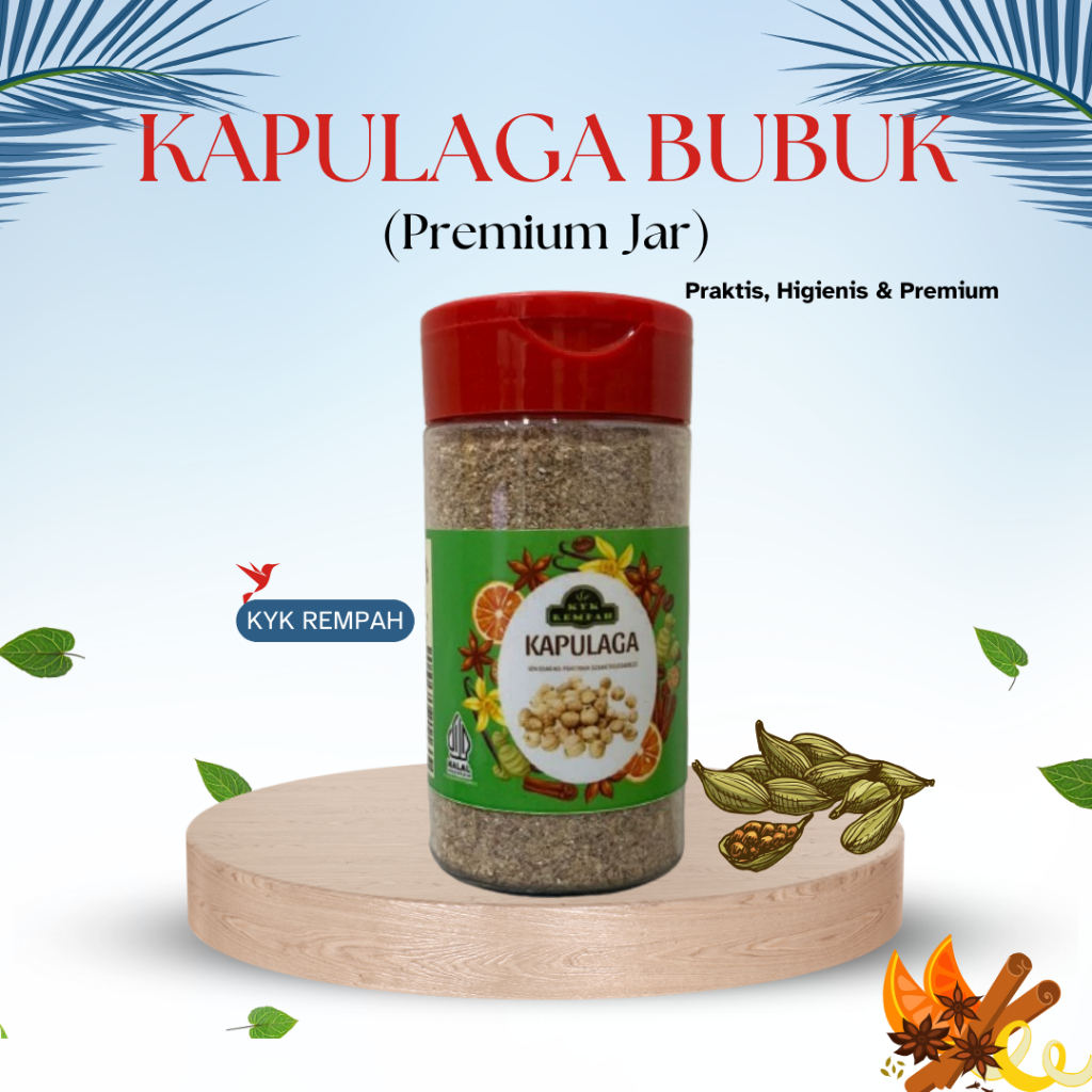 

Kapulaga Bubuk Premium JAR | Cardamom Powder | Bumbu Dapur Praktis | KYK Rempah