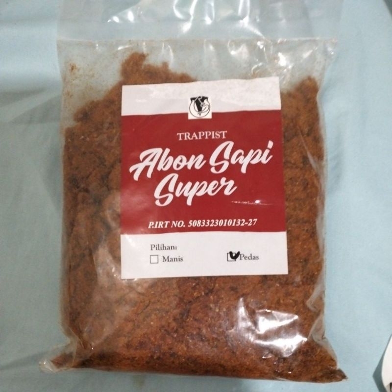 

Abon Sapi Super rasa sedikit pedas 250 gram terbuat dari daging sapi asli