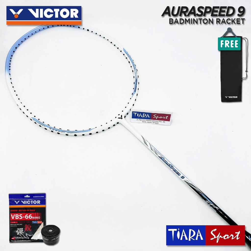 Raket VICTOR Auraspeed 9 A - White - 3U Badminton Racket ARS