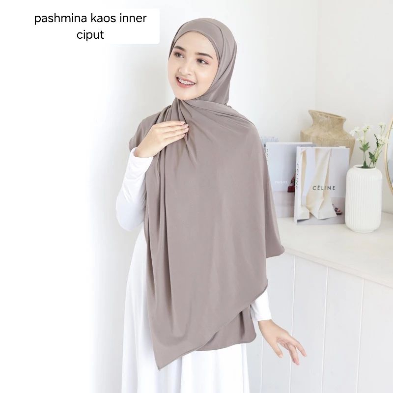 Hijab pashmina kaos inner ciput / Pashmina kaos inner / Pashmina instan