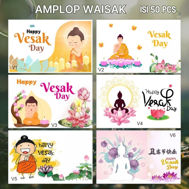 

Amplop Waisak-Hari Raya Waisak 50pcs-Amplop Vesak Day FREE CUSTOM Tulisan