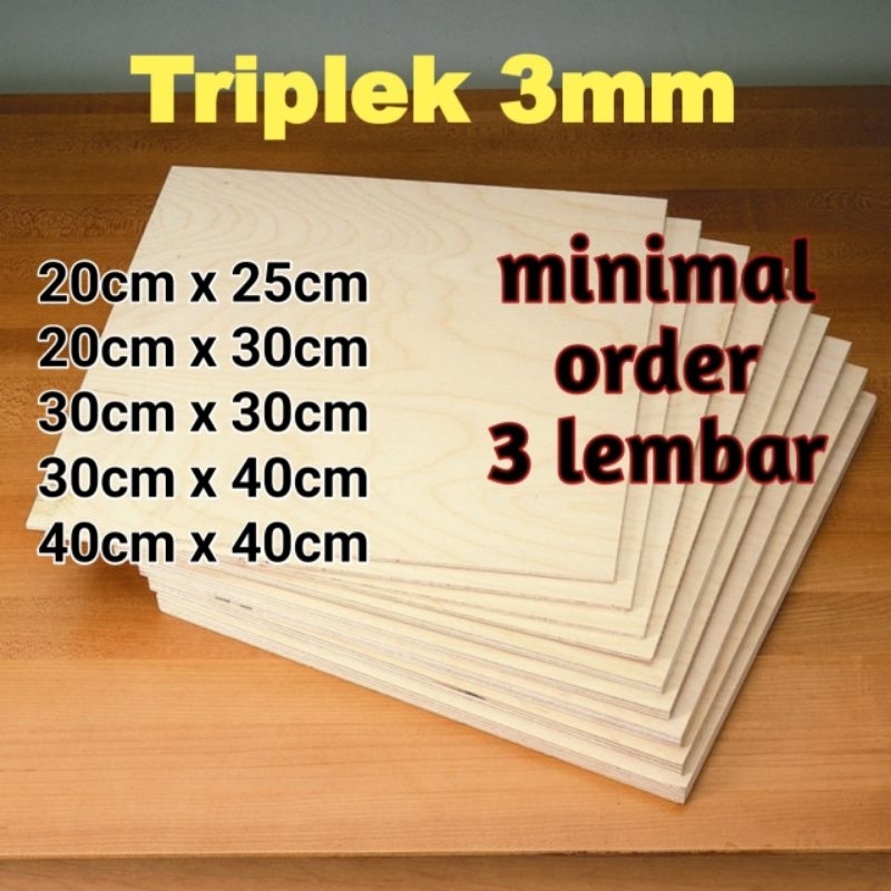 Papan Kayu Triplek 3mm Potongan Triplek Murah