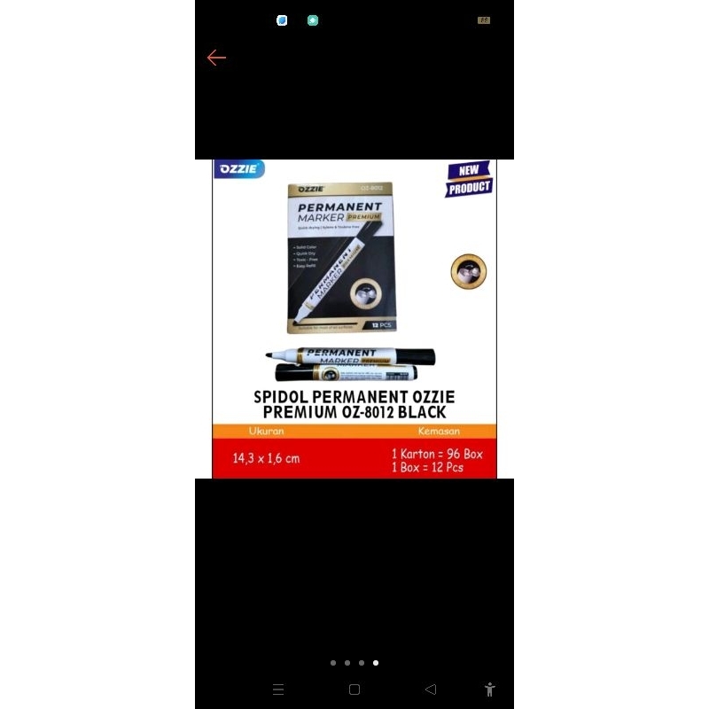 

SPIDOL PERMANENT OZZIE WARNA HITAM PEKAT TIDAK BELUBER COCOK DIJUAL LAGI. 1LSN(12PC)