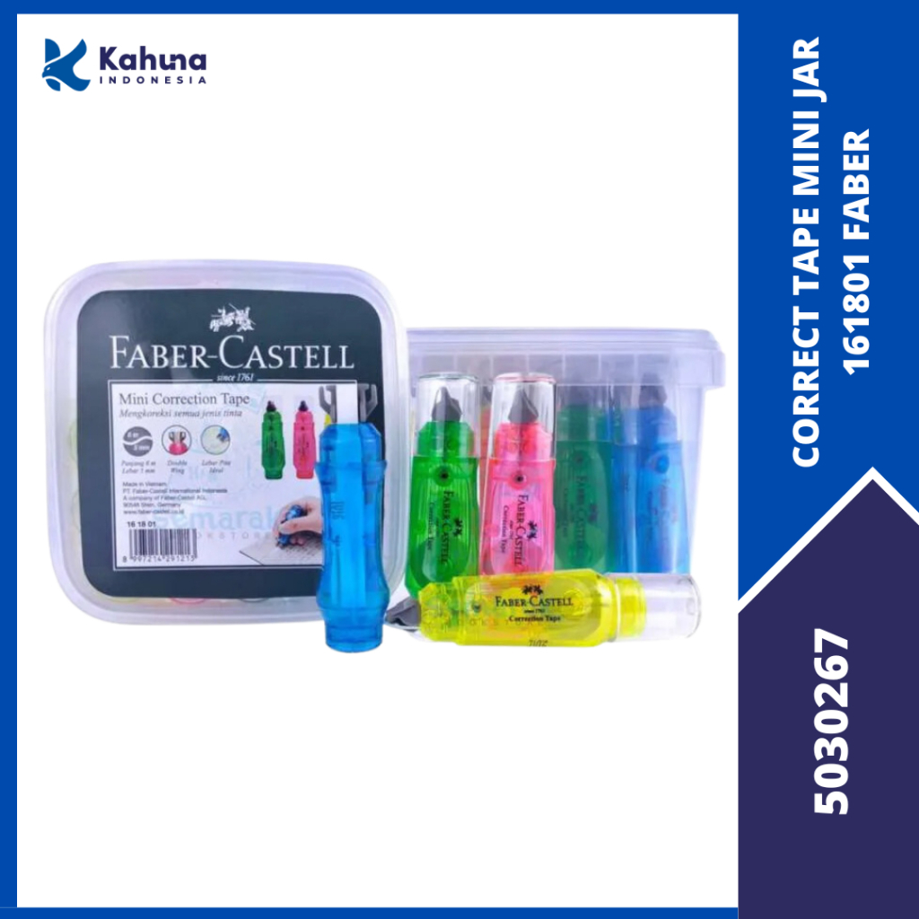 

(BISA BELI SATUAN) CORRECTION TAPE MINI JAR FABER CASTELL (5030267)