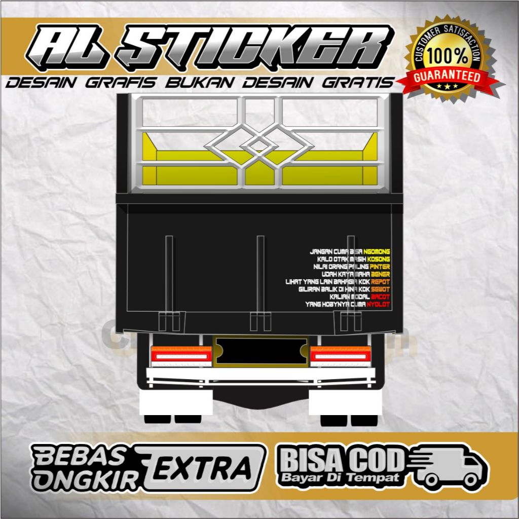 

STICKER CUTTING KATA KATA BAK BELAKANG TRUL DAN TERBARU(BISA CUSTOM)